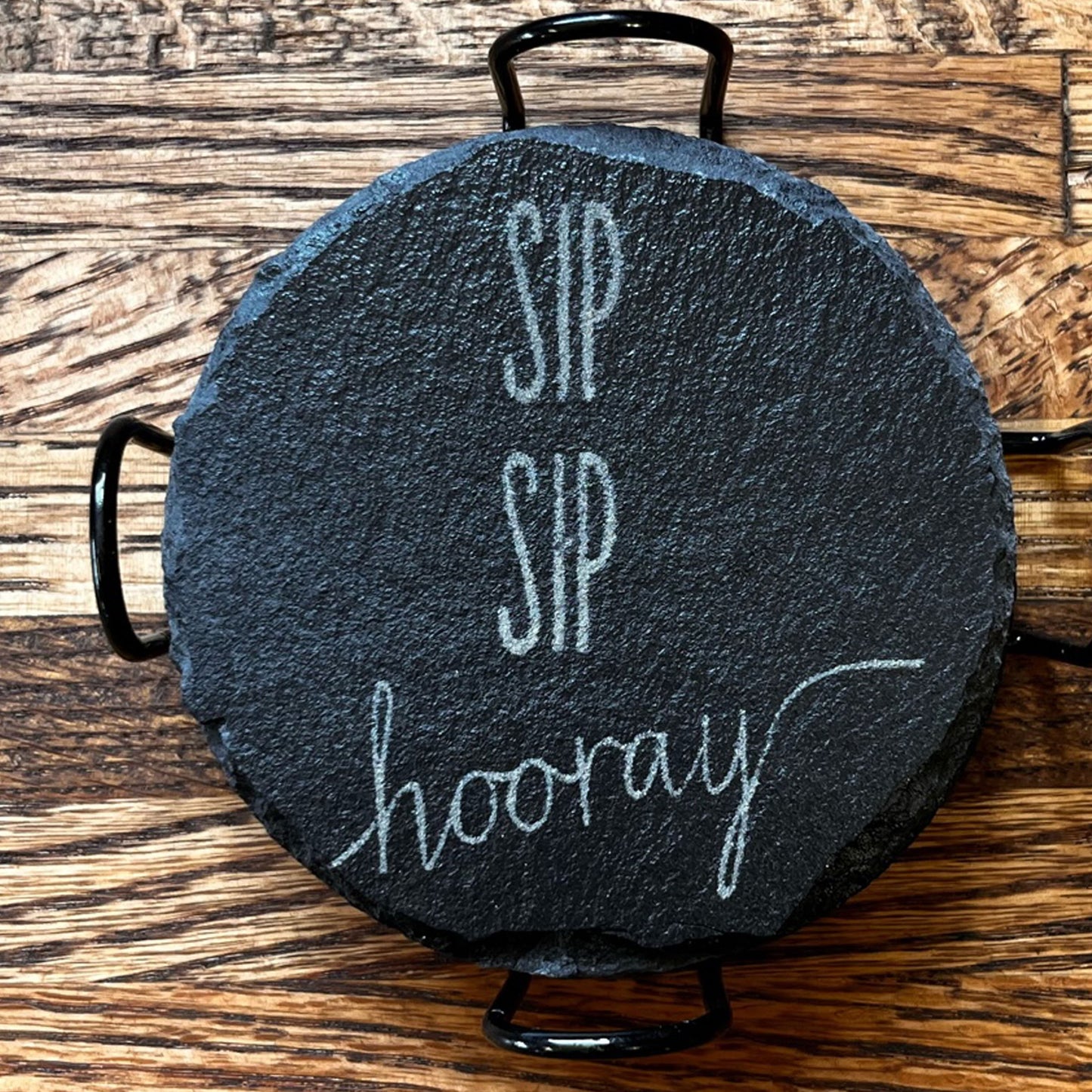 Slate Coasters with Holder