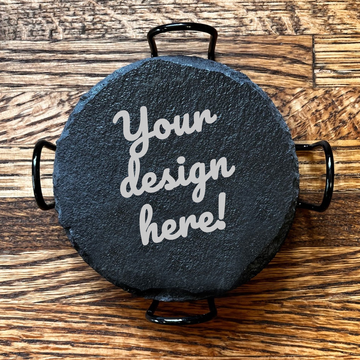Slate Coasters with Holder