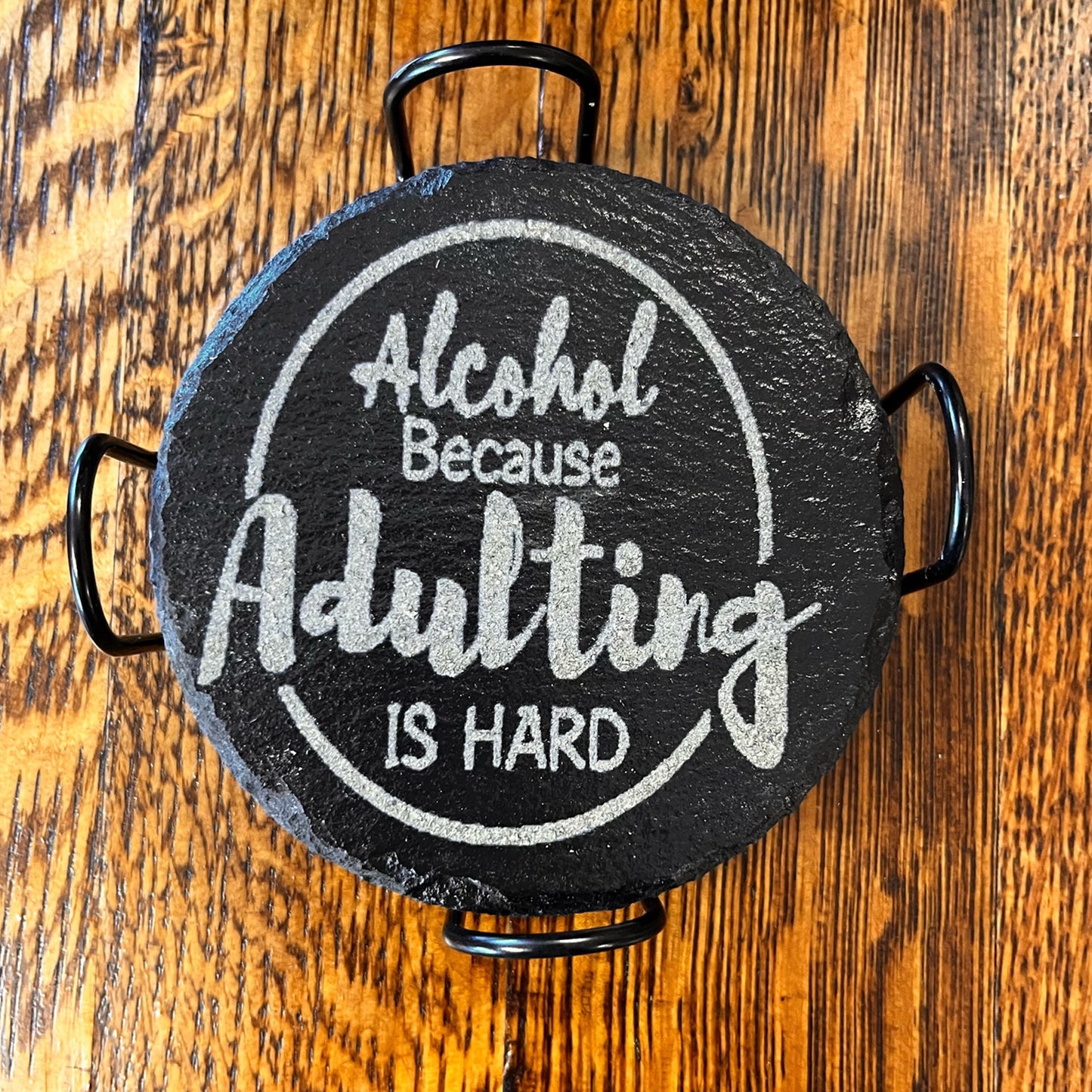 Slate Coasters with Holder