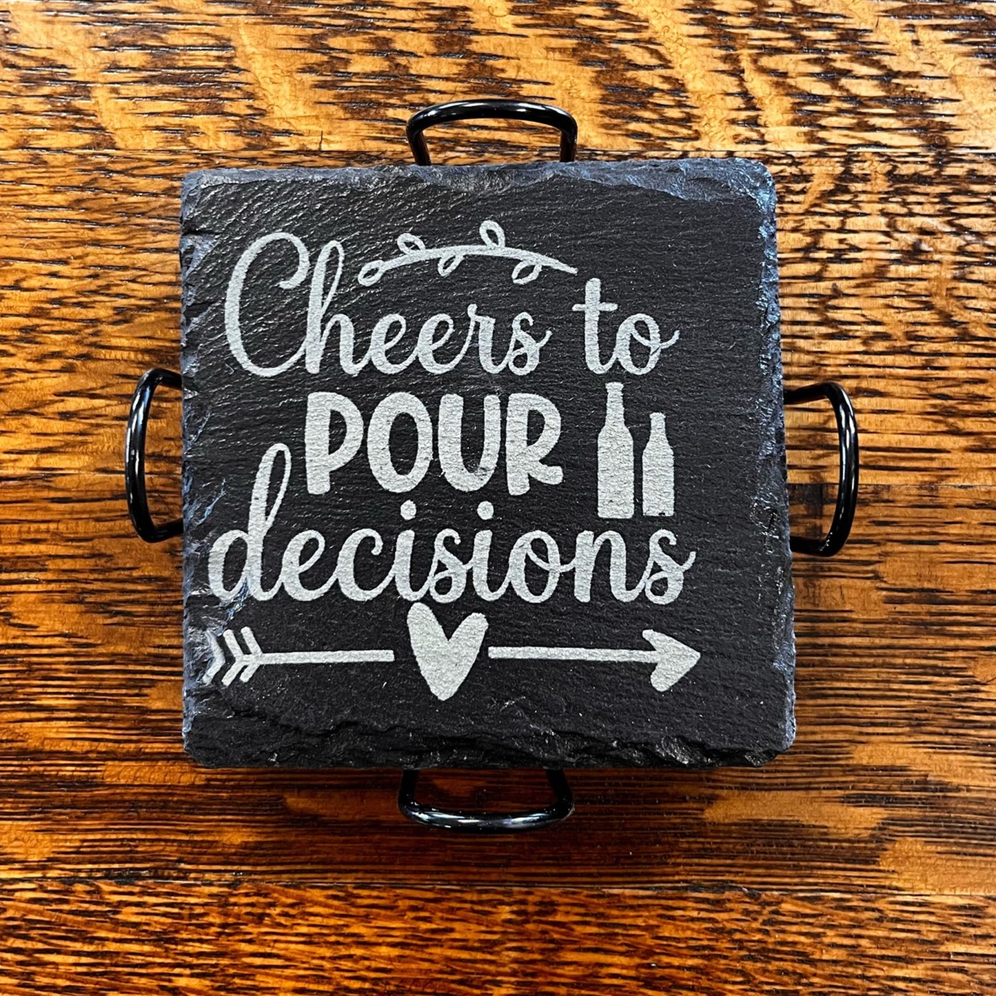Slate Coasters with Holder