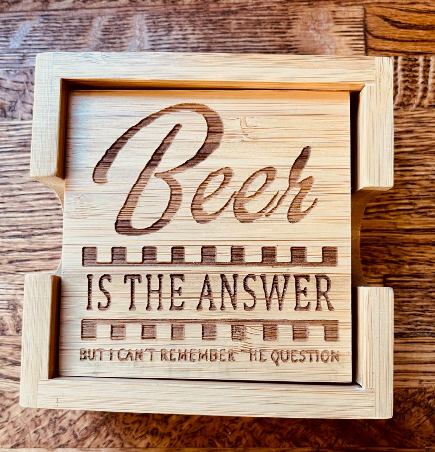 Bamboo Coasters with Holder
