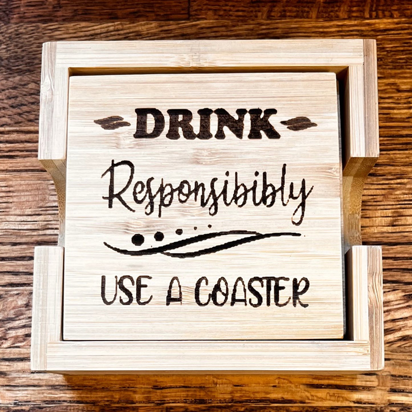 Bamboo Coasters with Holder