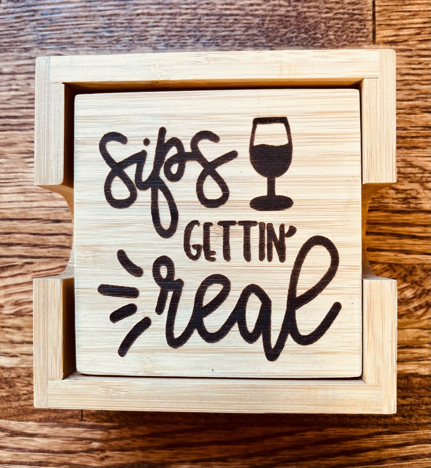 Bamboo Coasters with Holder