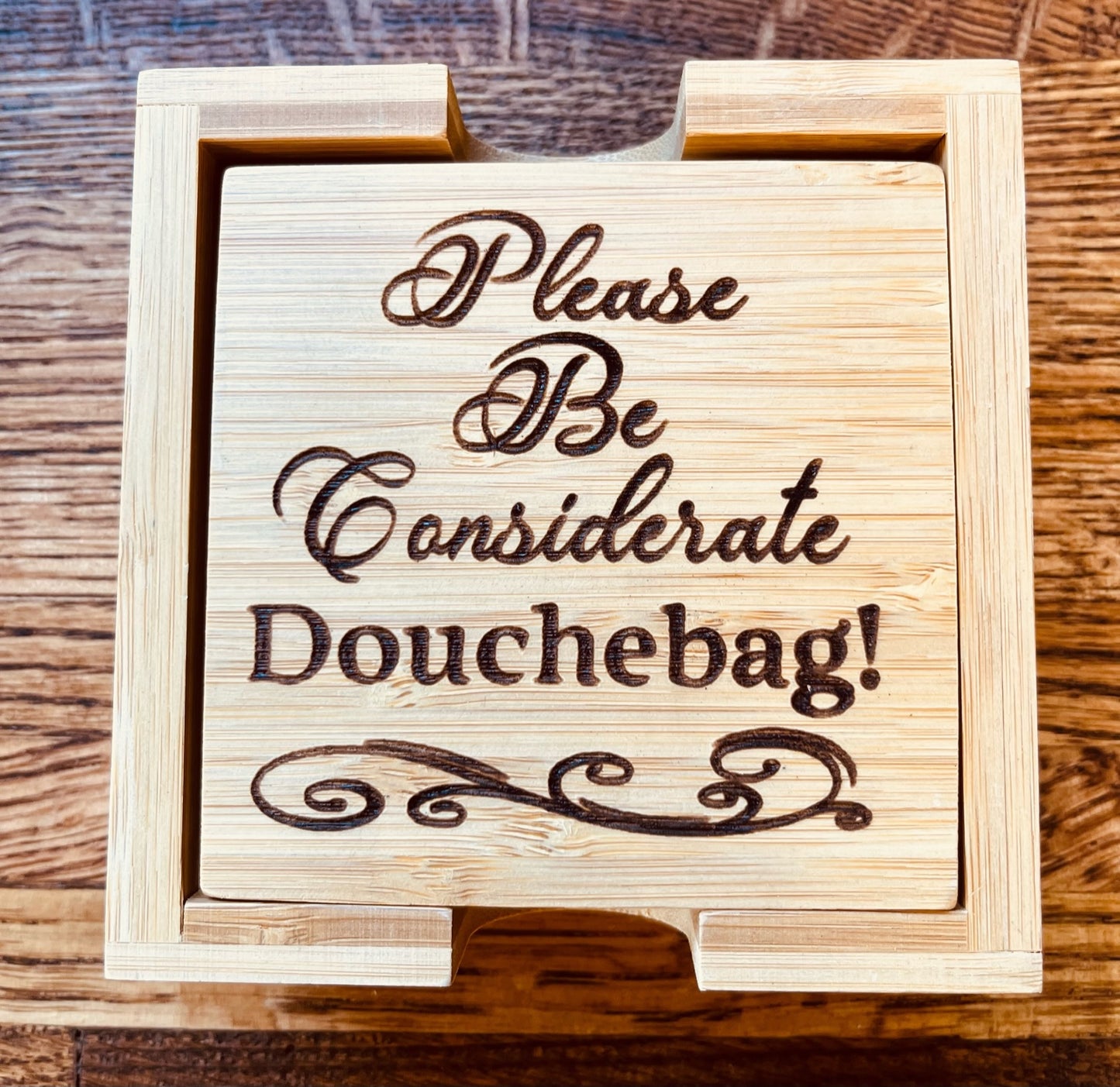 Bamboo Coasters with Holder