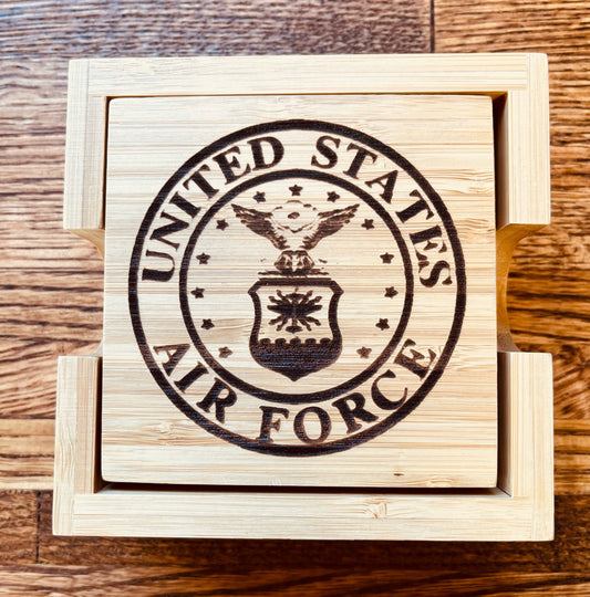 Bamboo Coasters with Holder