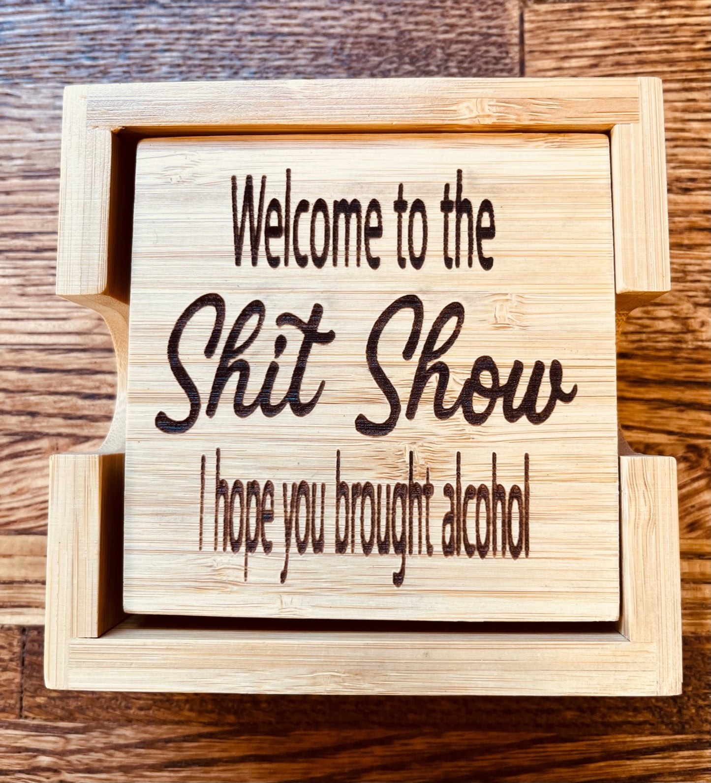 Bamboo Coasters with Holder