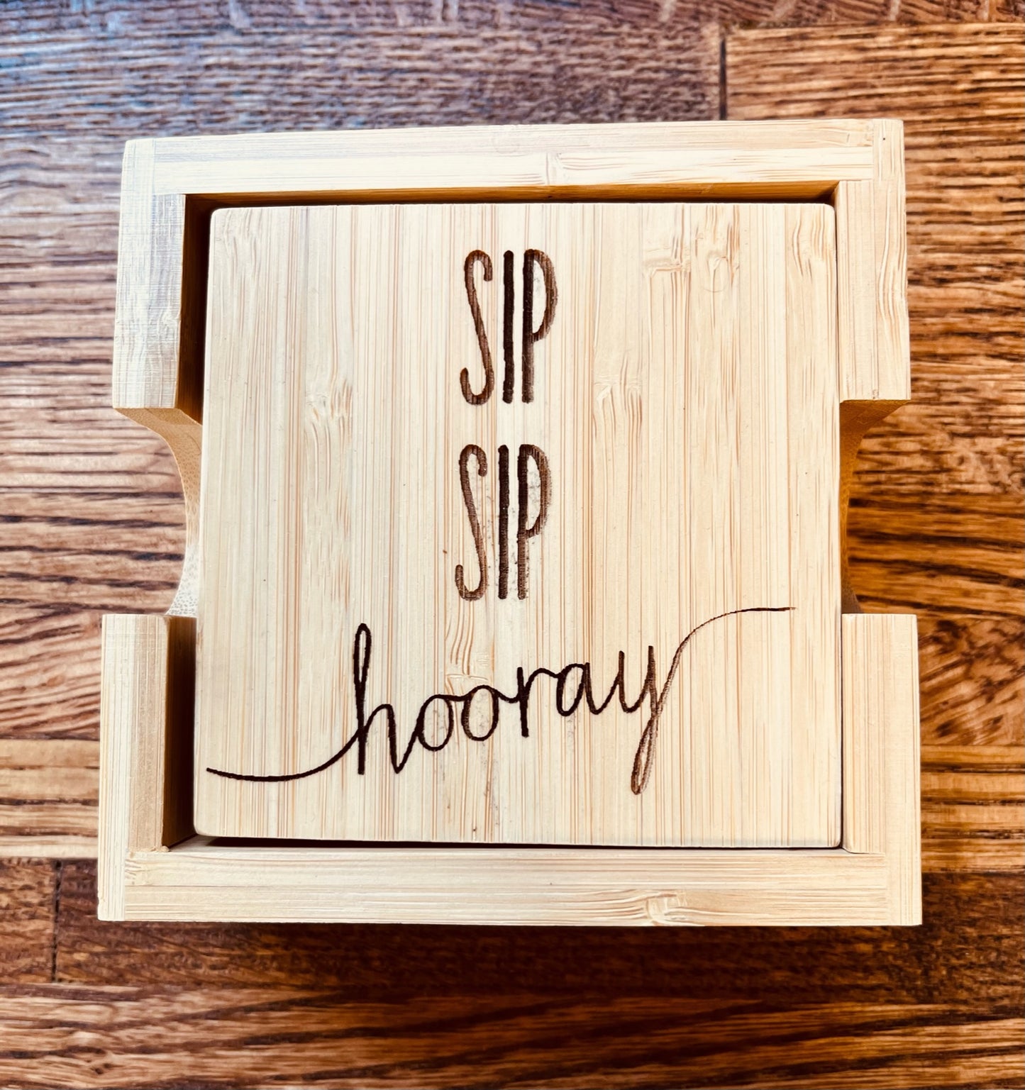 Bamboo Coasters with Holder